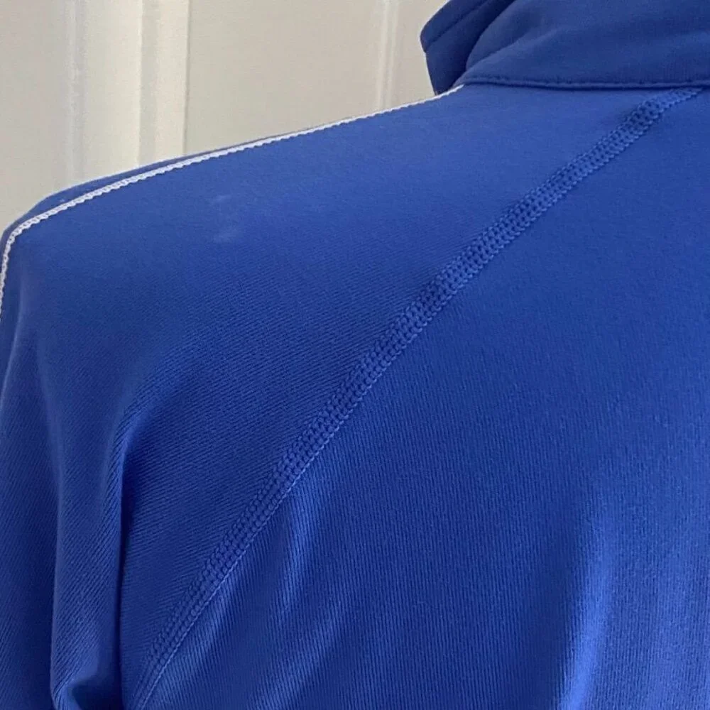 Nike Dri Fit 2010 Women's Marathon Half Zip Top Size XL Blue Swag Memorabilia B1